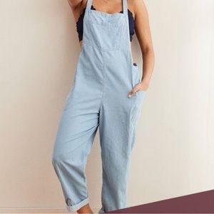 Green 100% lyocell lightweight overalls Aerie. Size L.